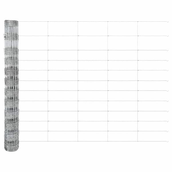 vidaXL Jordegjerde sølv 50 x 1,2 m Galvanisert stål