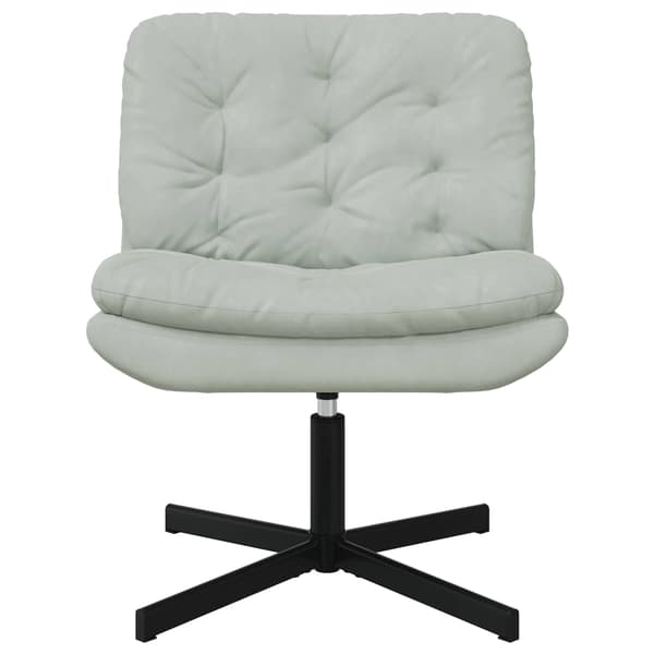 vidaXL Svängbar Avkopplingsstol Ljusgrå 63 x 75 x 76 cm Sammet