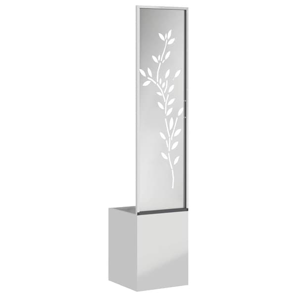 vidaXL Trädgårdsskärm silver 32 x 32 x 150 cm Galvaniserat stål