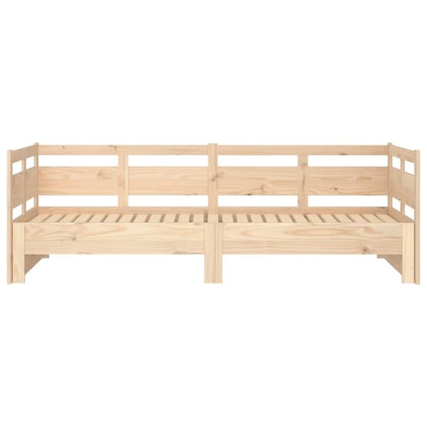 vidaXL Bäddsoffa massiv furu 2x(80x200) cm