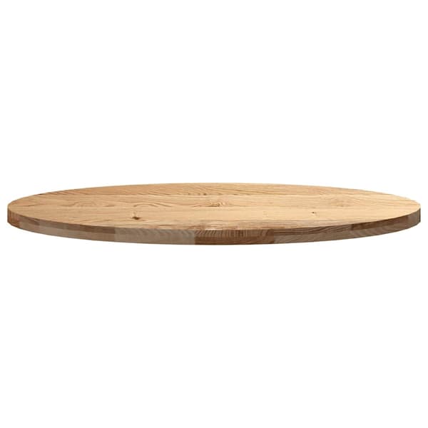 vidaXL Bordplate 120x60x4 cm oval heltre eik
