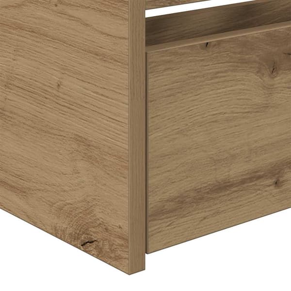 vidaXL Seng med hodegjerde Artisan Eik 100 x 200 cm Konstruert tre