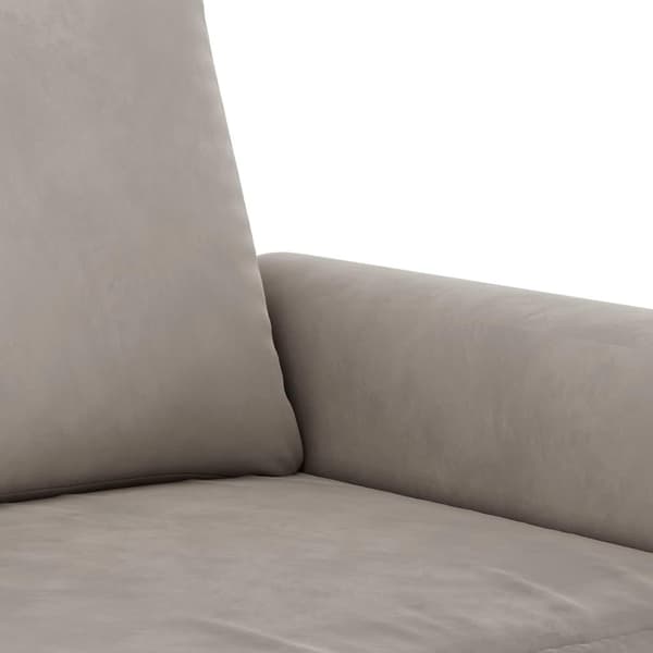 vidaXL 2-sitssoffa ljusgrå 120 cm sammet
