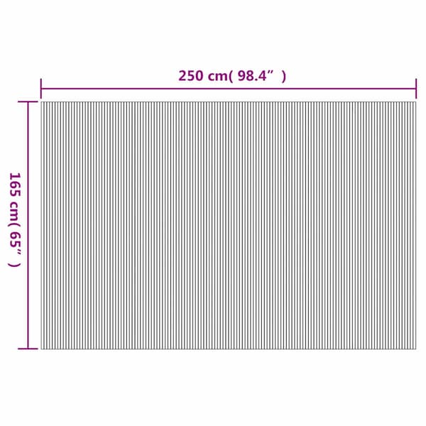 vidaXL Romdeler bambus 250x165 cm naturell