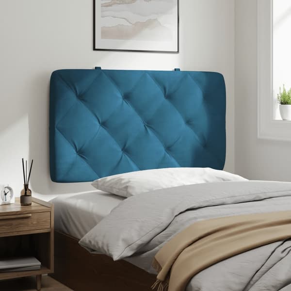 vidaXL Dyna till huvudgavel blå 90 cm sammet