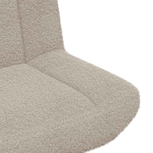 vidaXL Skrivstol Ljusgrå 63 x 75 x 76 cm Sheepskin