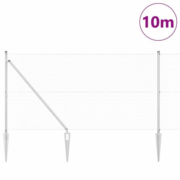vidaXL Stängselstolpe Silver