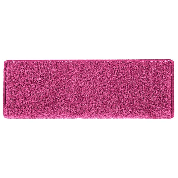 vidaXL Trappematter 15 stk 65x21x4 cm rosa rektangulær kant