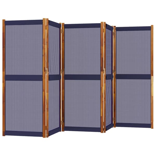 vidaXL Romdeler 5 paneler mørkeblå 350x180 cm