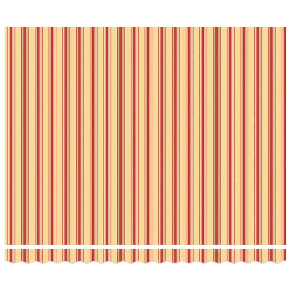 vidaXL Utfällbar markis Gul och Orange 400 × 300 cm Polyester och Stål