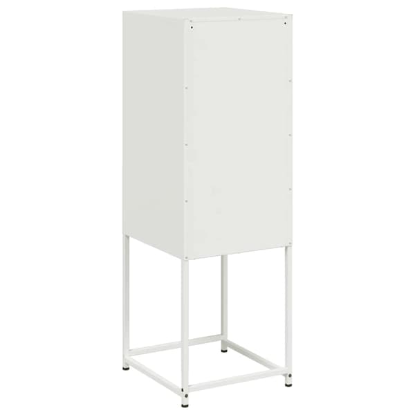 vidaXL Högskåp vit 36x39x107 cm stål