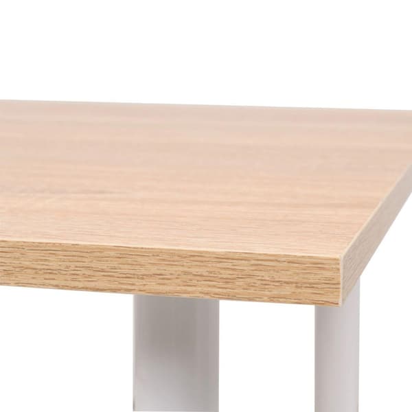 vidaXL Spisebord 120x60x73 cm eik og hvit