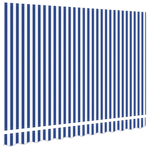 vidaXL Reserveduk til markise Blå og hvit 3,5 x 2 m Polyester