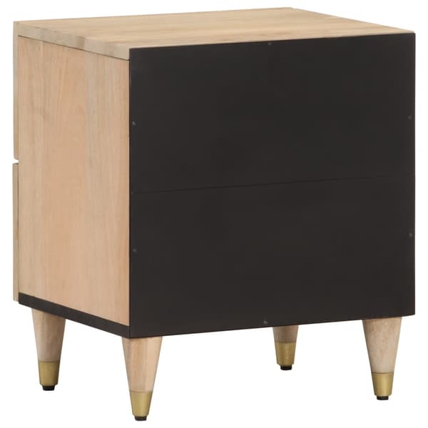 vidaXL Nattbord 2 stk 40x33x46 cm heltre mango