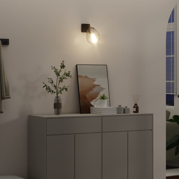 vidaXL Svart, Transparent Metall, Glas Medium Statement Piece