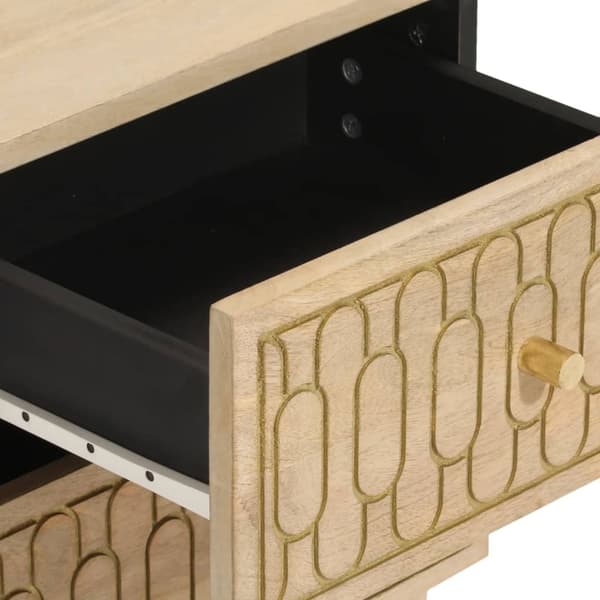 vidaXL Nattbord 2 stk 40x33x46 cm heltre mango