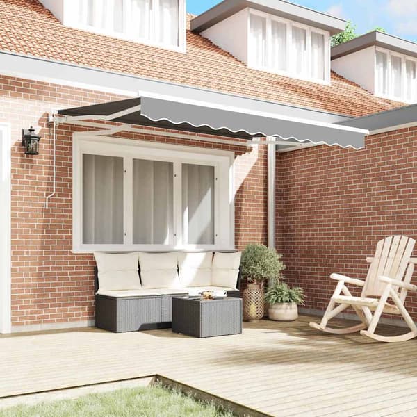 vidaXL Markisram Vit 3,5 x 2 m Metall