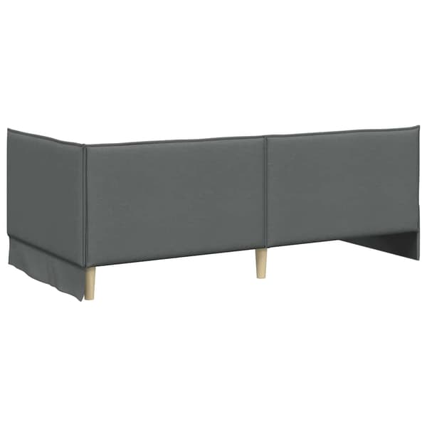 vidaXL Hörnssängram Mörkgrå 100 x 200 cm tyg