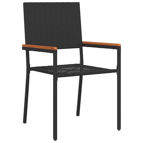 vidaXL Hage Spisegruppe 3 pcs Svart polyrotting