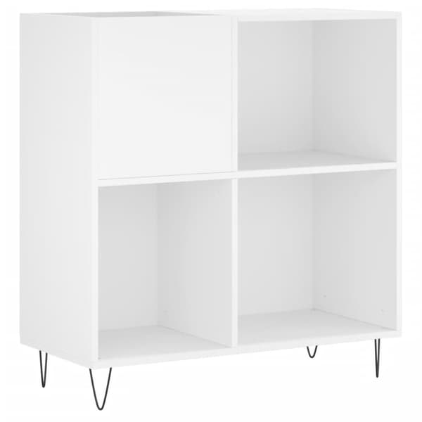 vidaXL Hifi-benk hvit 84,5x38x89 cm konstruert tre