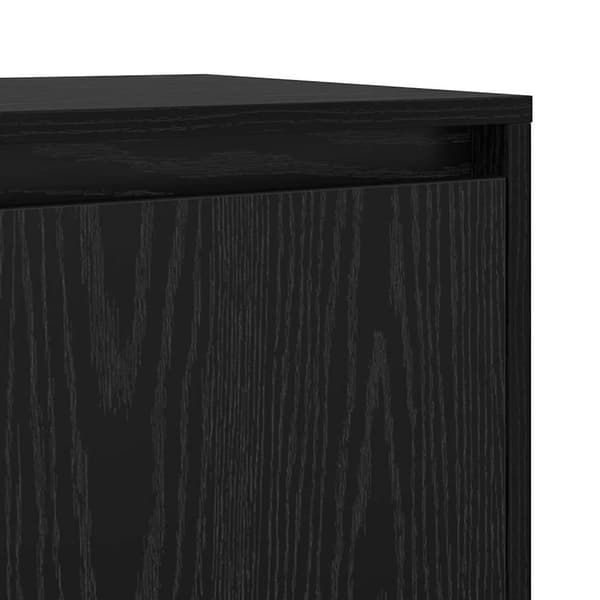 vidaXL Serviesskap Svart Eik 70 x 41 x 75 cm Konstruert tre