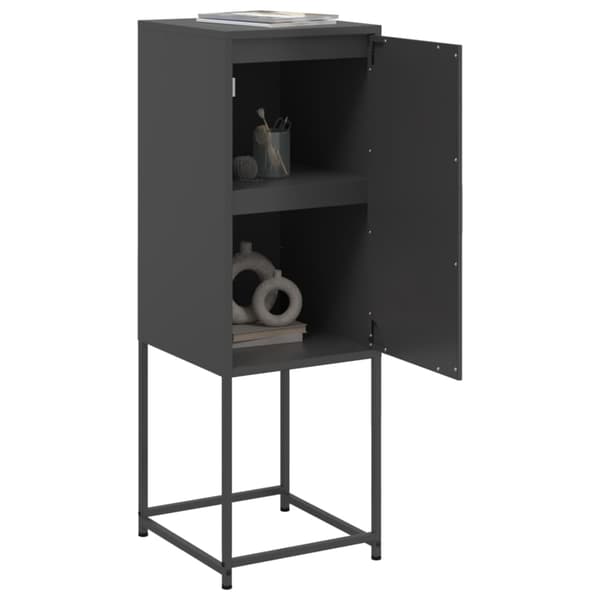 vidaXL Highboard svart 36x39x107 cm stål