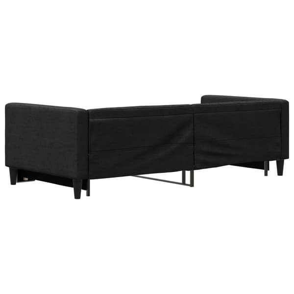vidaXL Dagbädd utdragbar svart 90x190 cm tyg