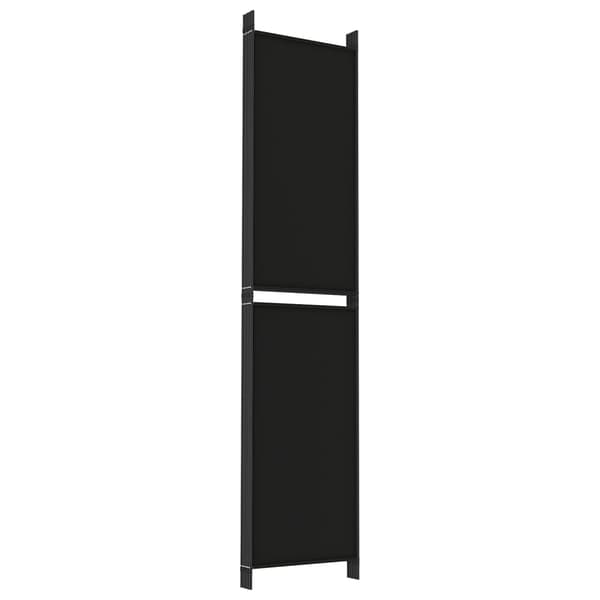 vidaXL Romdeler 6 paneler svart 300x220 cm stoff