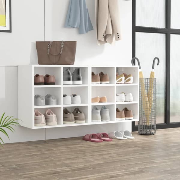 vidaXL Skoskap 2 stk hvit 52,5x30x50 cm