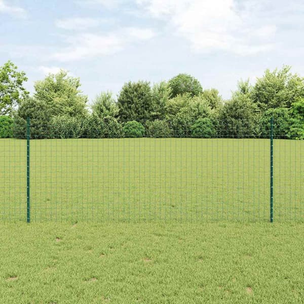vidaXL Gjerdepåle 44 pcs grønn 140 cm Stål