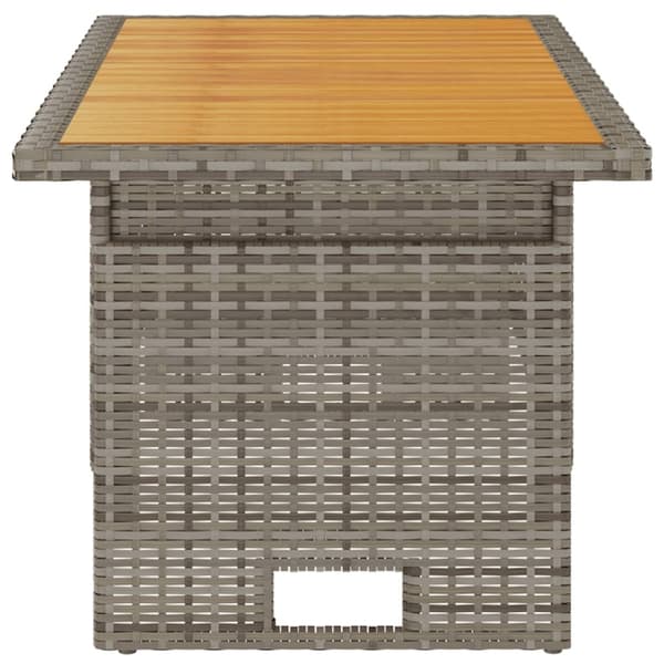 vidaXL Trädgårdsbord grå 100x50x43/63 cm akaciaträ & konstrotting