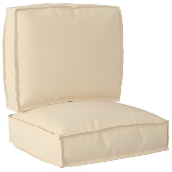 vidaXL Pallkuddset 2 pcs Beige Oxford Tyg