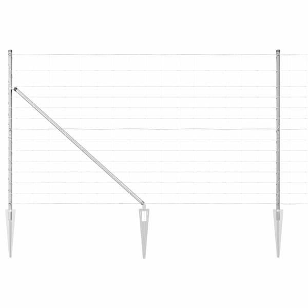 vidaXL Stängselstolpe Galvaniserad 25 x 1,4 m Stål