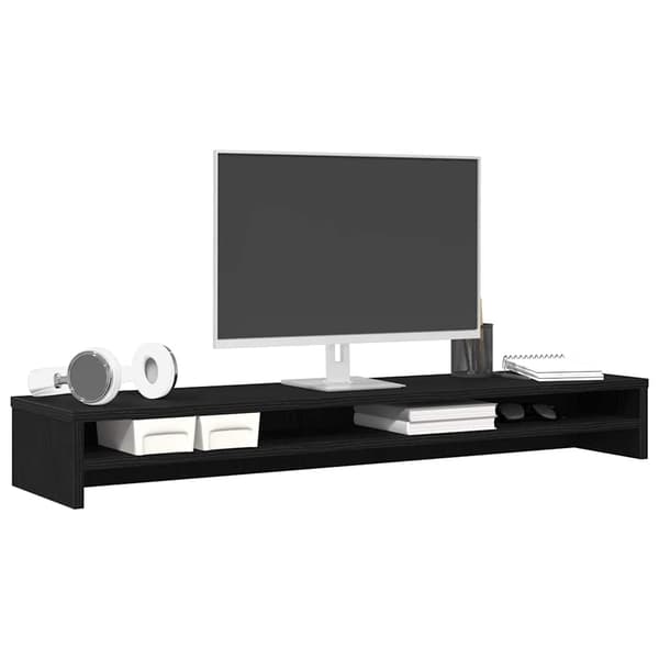 vidaXL Skjermstativ svart eik 100x24x13 cm konstruert tre