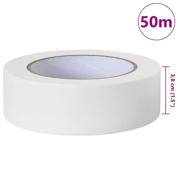 vidaXL Målare Maskeringstejp 50 st Vit 38mm x 50m Papper