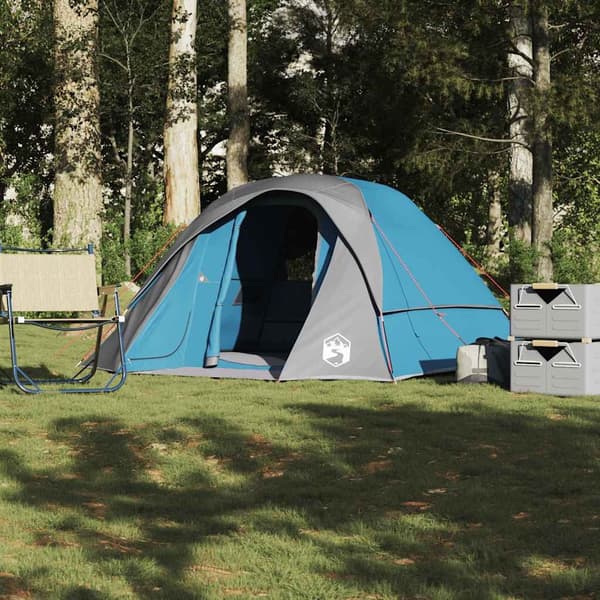 vidaXL Campingtelt 6 personer blå vanntett