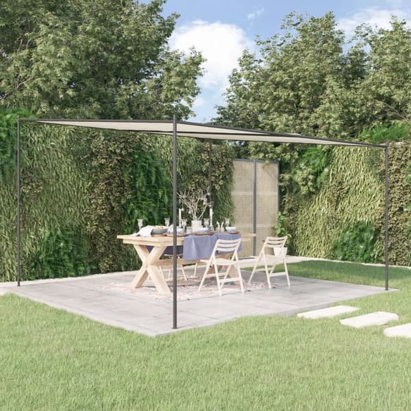 vidaXL Markise Hvit 3,5 x 2,5 m Metall