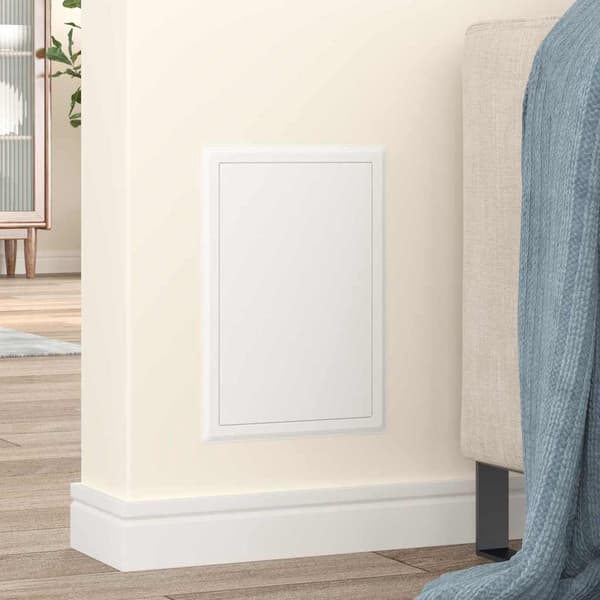 vidaXL Åtkomstpanel Vit 33 x 23 x 3 cm Stål