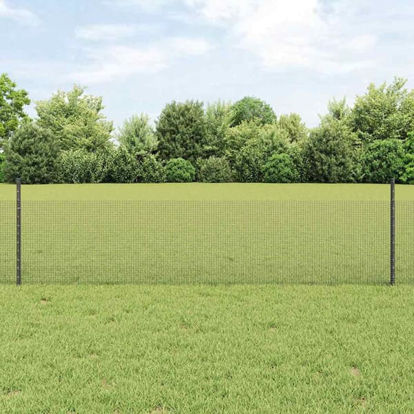 vidaXL Gjerde med innlegg. Grå 0.5 x 10 m Stål