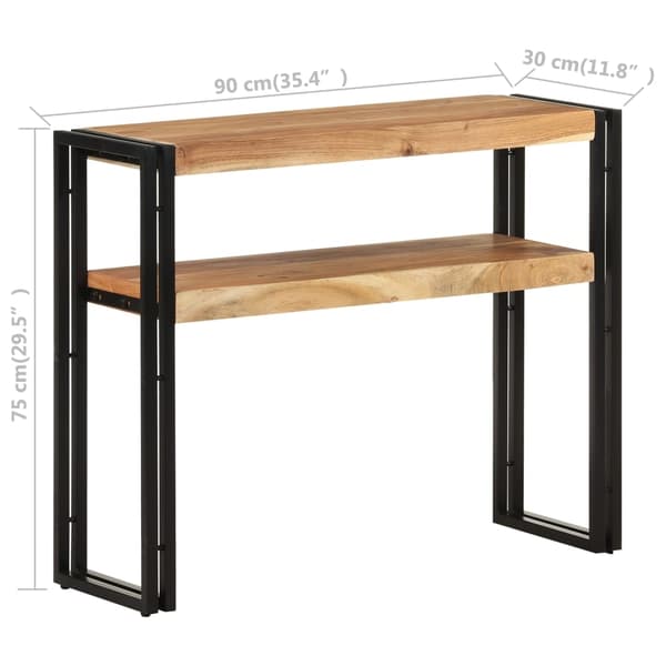 vidaXL Konsollbord 90x30x75 cm heltre akasie