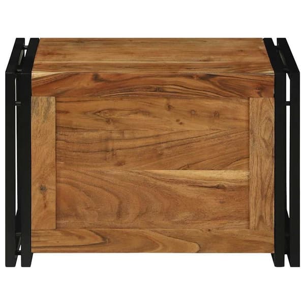 vidaXL Lagringsboks 60 x 40 x 41 cm Solid akasia tre og et metall