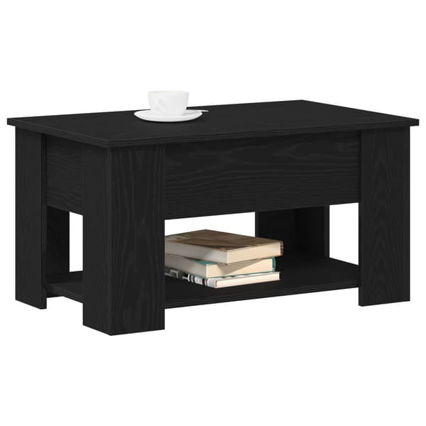 vidaXL Kaffebord Svart Eik 79 x 49 x 41 cm Konstruert tre