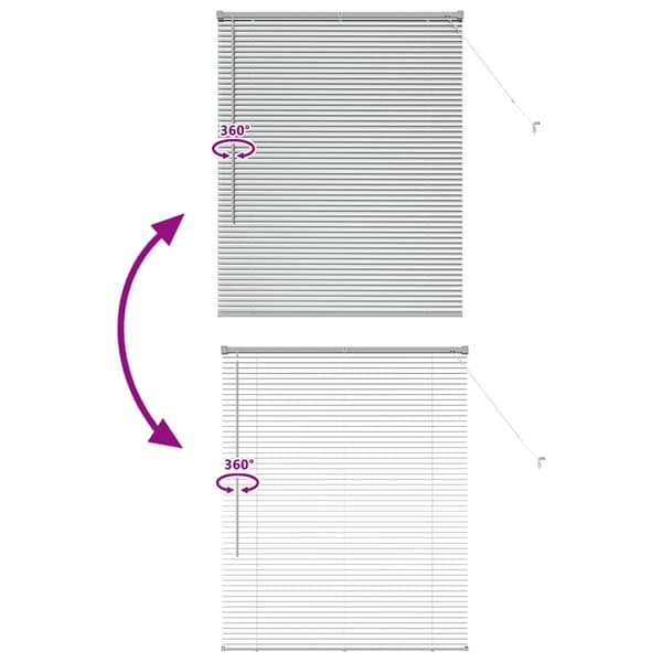 vidaXL Persienner Silver 130 x 100 cm Aluminium