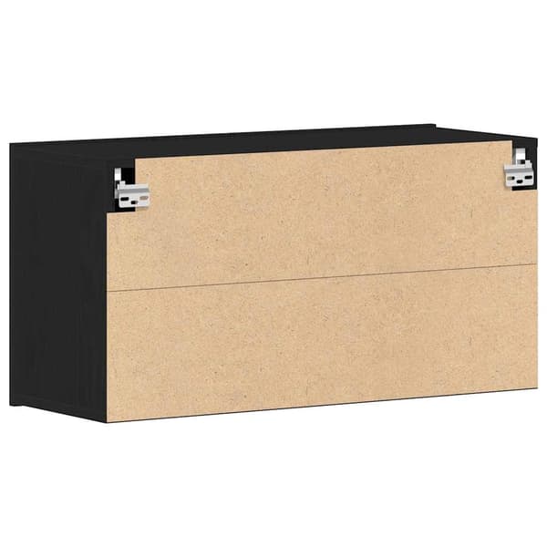 vidaXL TV-skap svart eik 80x30x41 cm konstruert tre