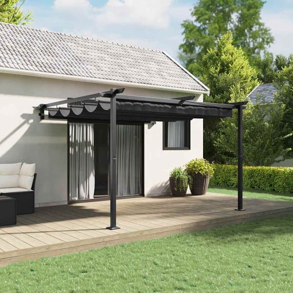vidaXL Paviljong Antrasitt 300 x 300 x 200 cm Polyester