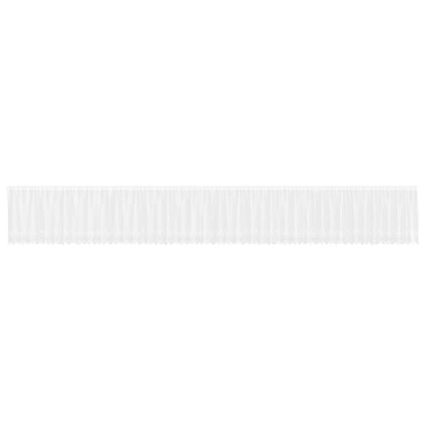 vidaXL Spetsgardin med gardiner Blommor Vit 80 x 1200 cm Polyester