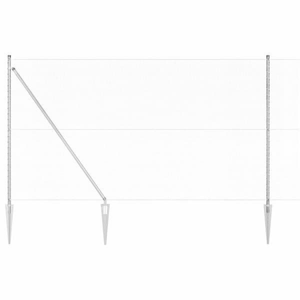 vidaXL Stängselstolpe Silver
