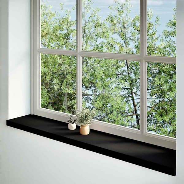 vidaXL Vinduskarmer 2 stk mørkebrun 140x30x2 cm heltre eik