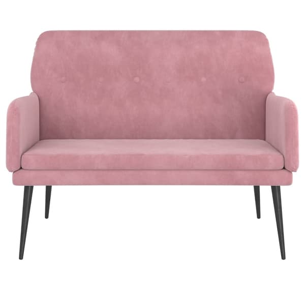 vidaXL Bänk rosa 108x79x79 cm sammet
