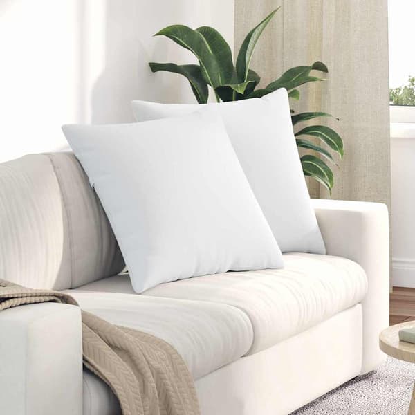 vidaXL Soffkuddar 2 st Vit 80 x 80 cm tyg